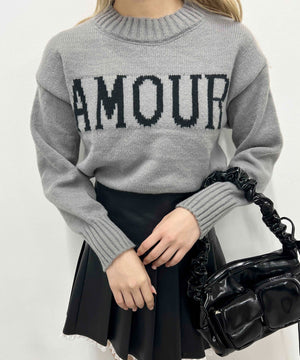 ロゴジャガードニット