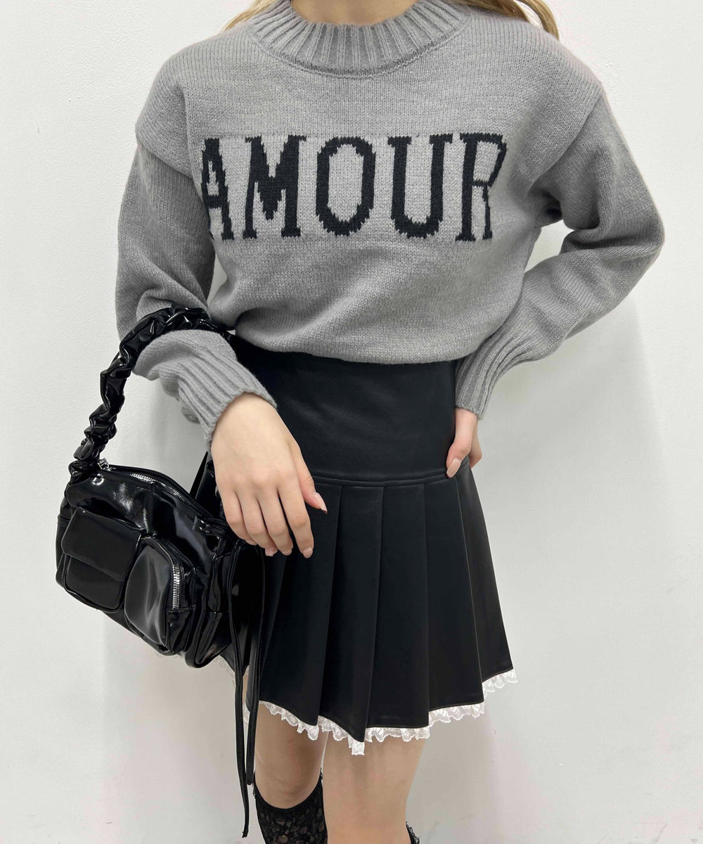 ロゴジャガードニット