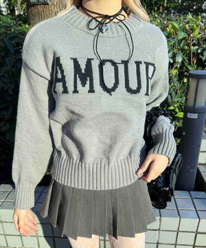 ロゴジャガードニット