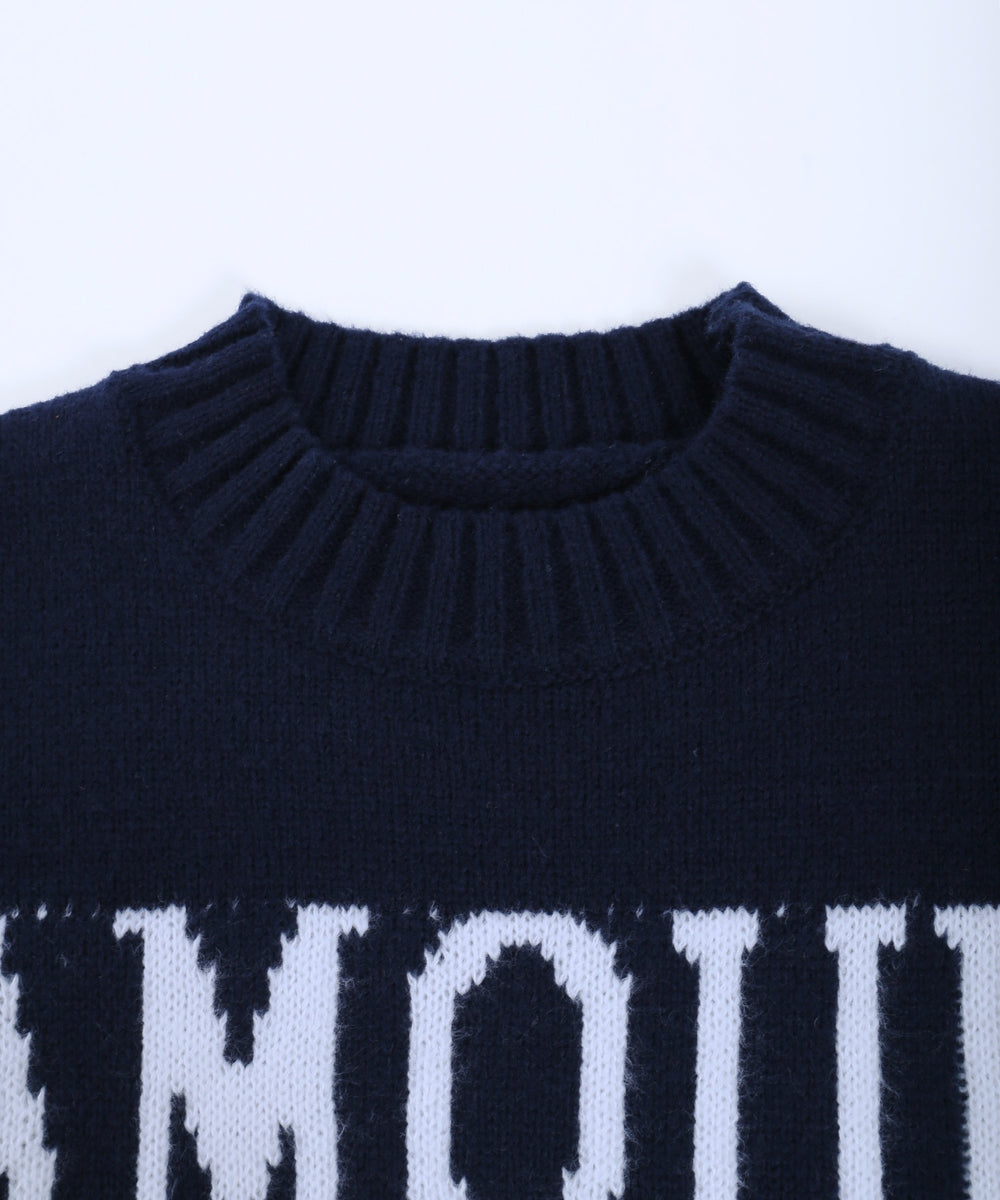 ロゴジャガードニット