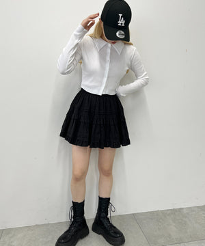 襟付きピチカーディガン