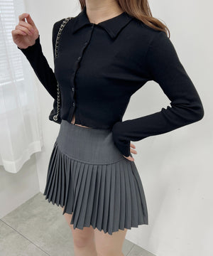 襟付きピチカーディガン