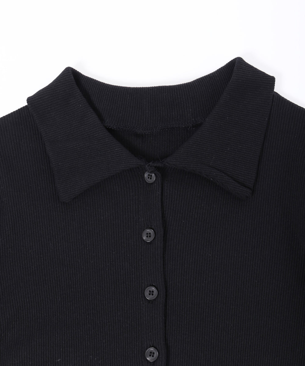 襟付きピチカーディガン