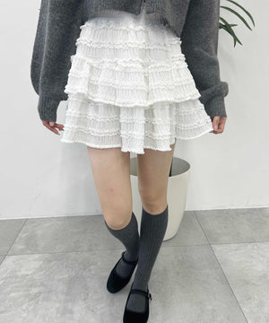 フリルティアードミニスカート
