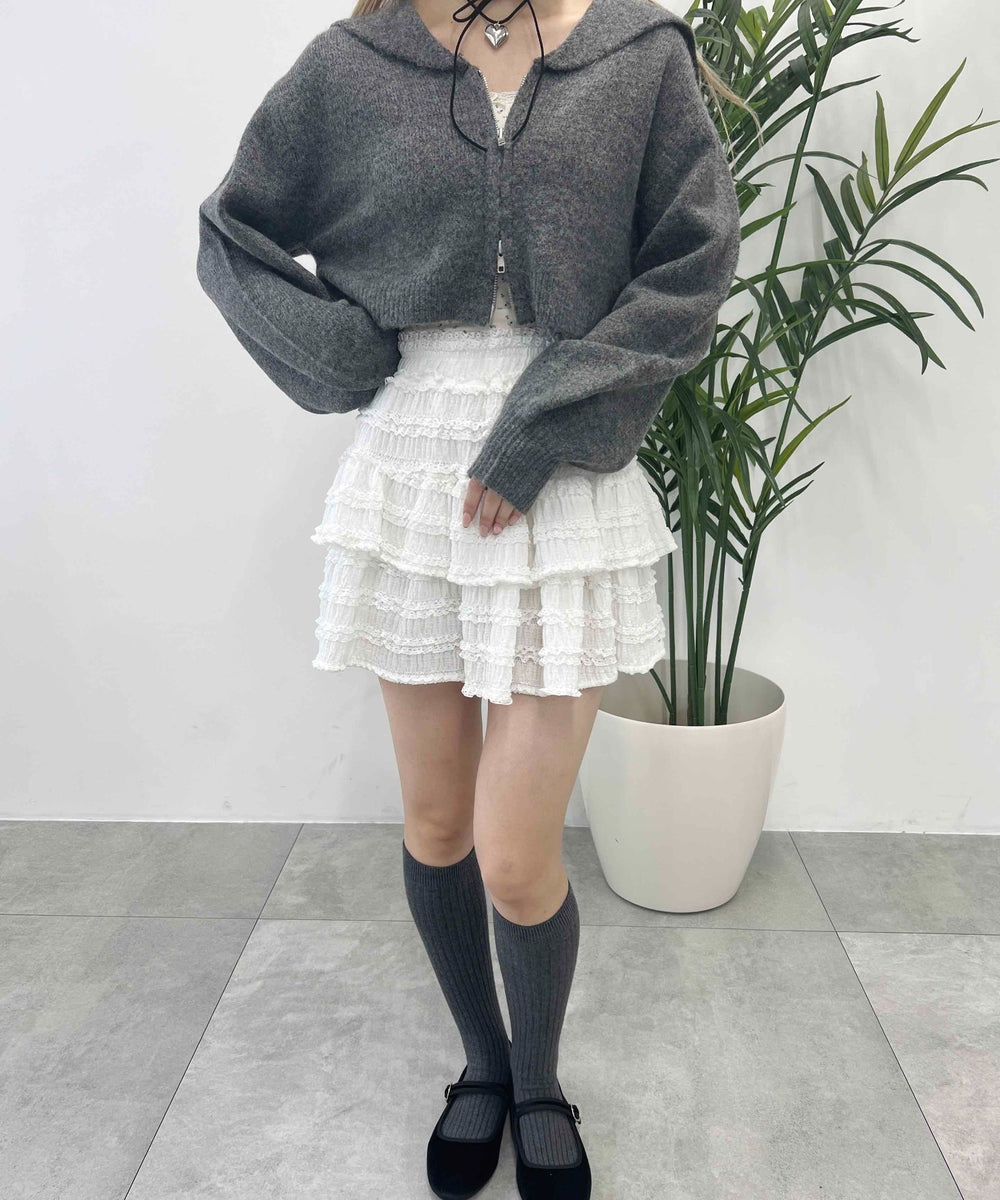 フリルティアードミニスカート