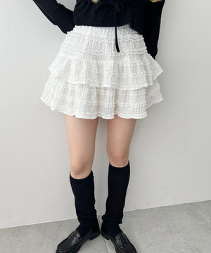 フリルティアードミニスカート
