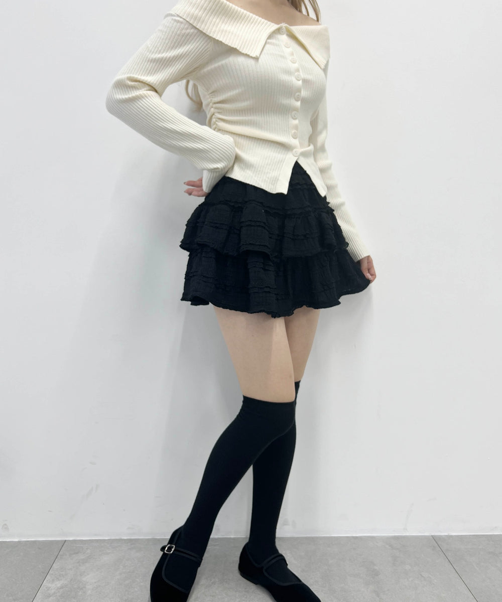 フリルティアードミニスカート