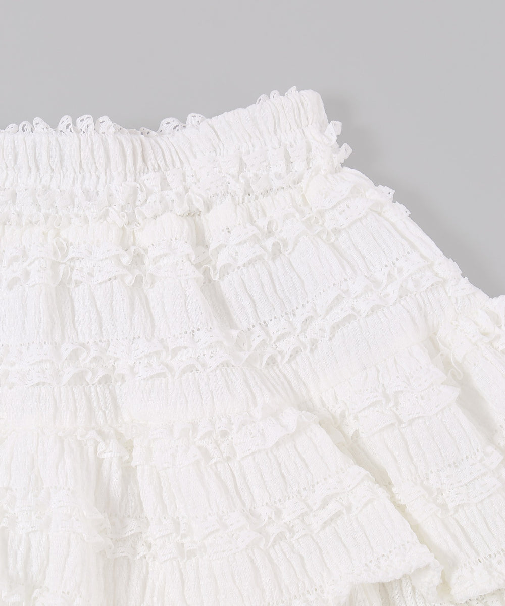 フリルティアードミニスカート