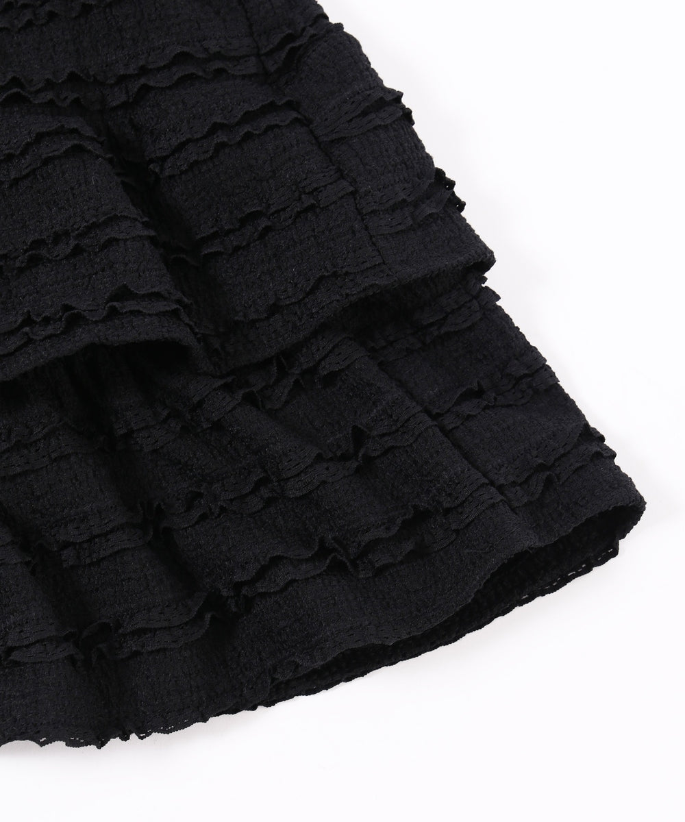 フリルティアードミニスカート