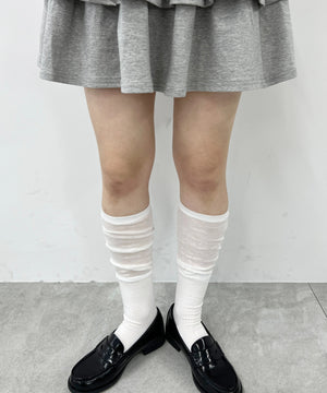 シアー切り替えハイソックス