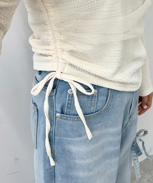 チュールレイヤードドロストトップス