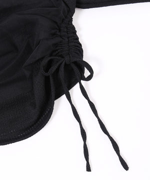 チュールレイヤードドロストトップス