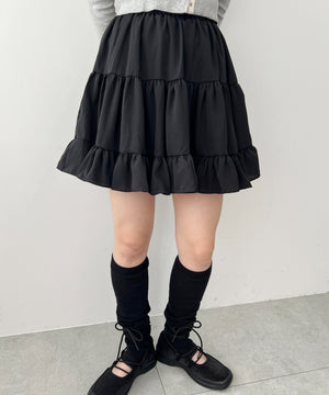 シフォンティアードミニスカート