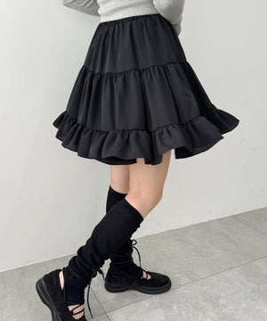 シフォンティアードミニスカート
