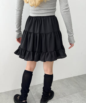 シフォンティアードミニスカート