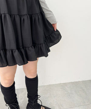 シフォンティアードミニスカート