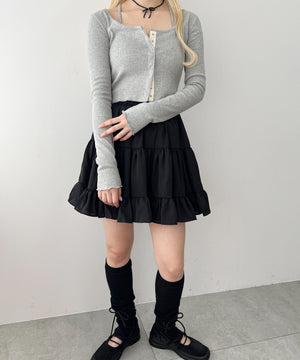 シフォンティアードミニスカート