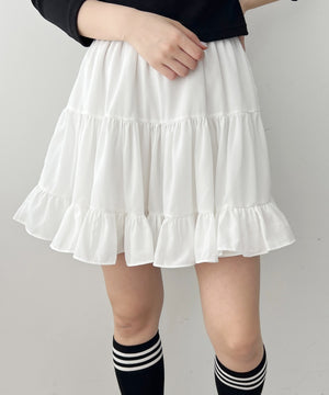 シフォンティアードミニスカート
