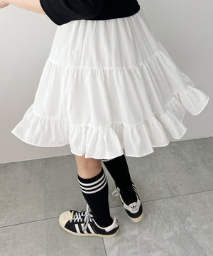シフォンティアードミニスカート