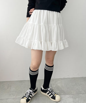 シフォンティアードミニスカート