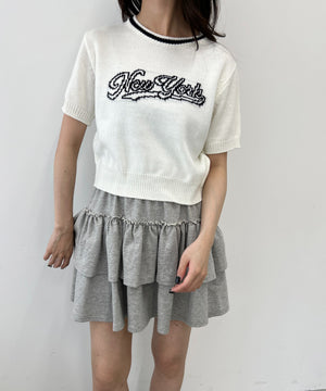 カレッジロゴコンパクトニット