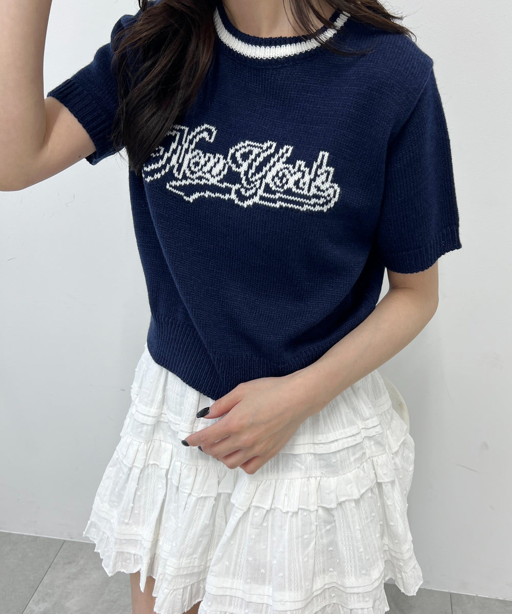 カレッジロゴコンパクトニット