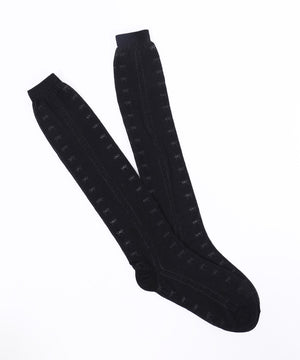 リボンパターンハイソックス