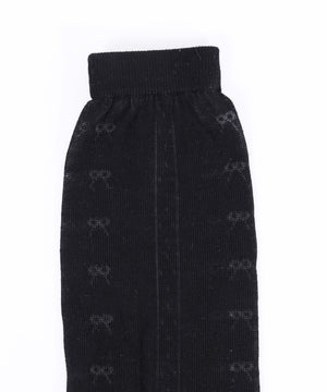 リボンパターンハイソックス