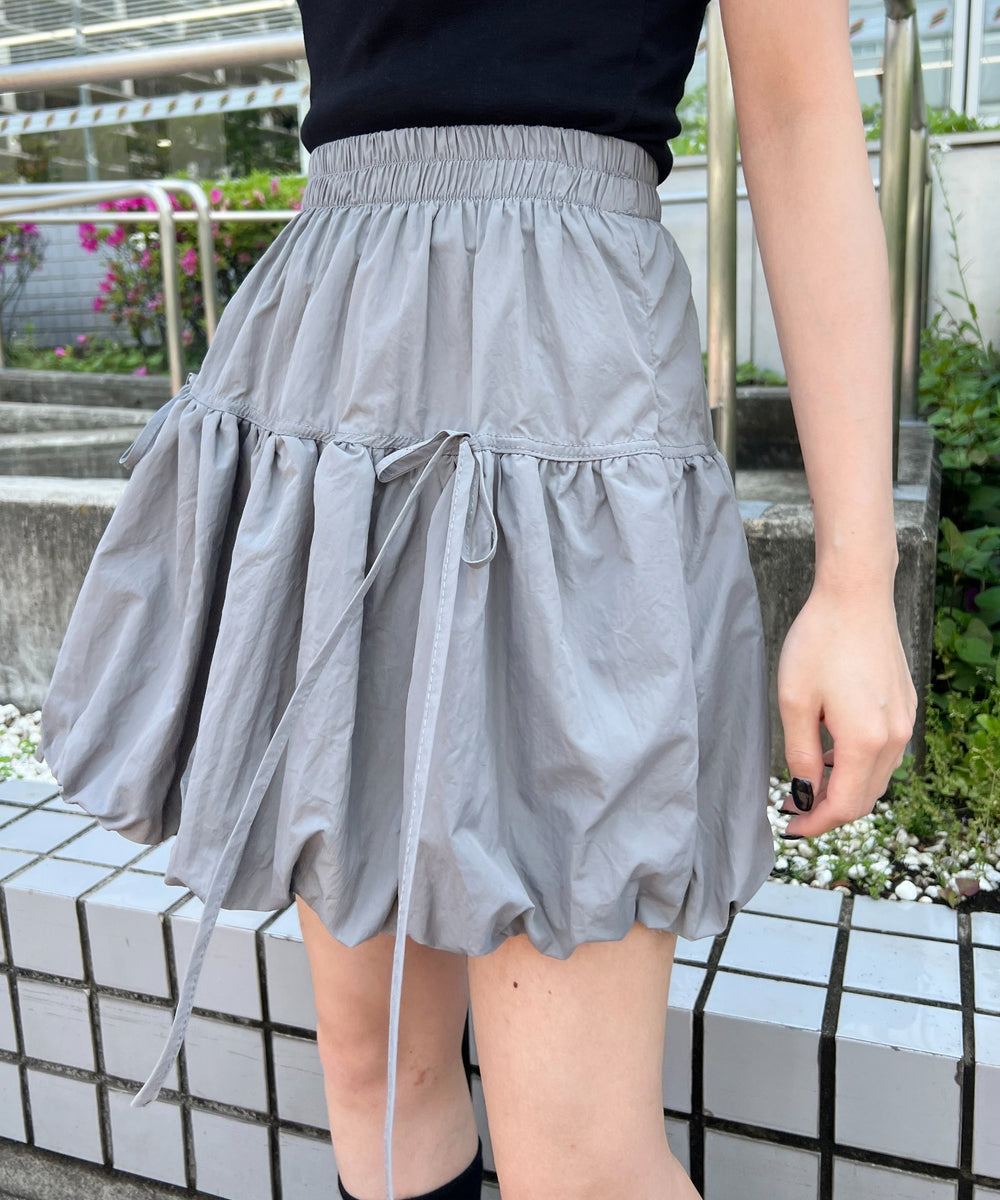 リボンデザインバルーンスカート