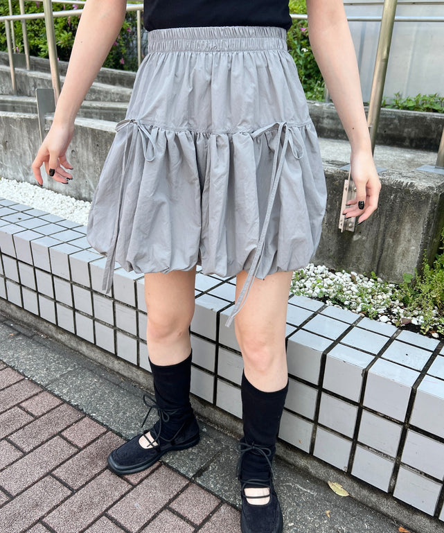 リボンデザインバルーンスカート