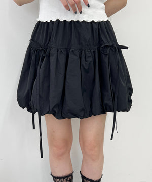 リボンデザインバルーンスカート