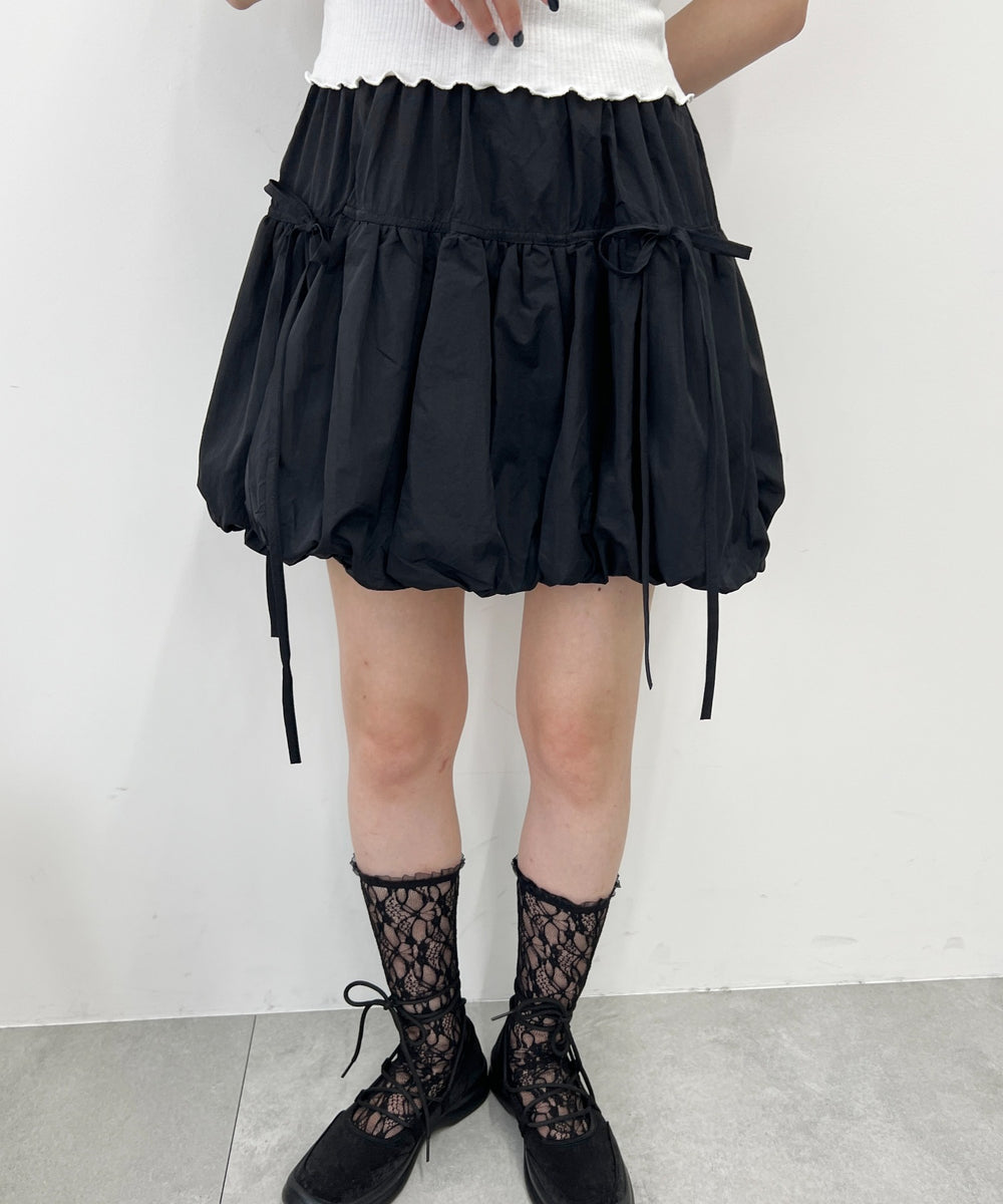 リボンデザインバルーンスカート
