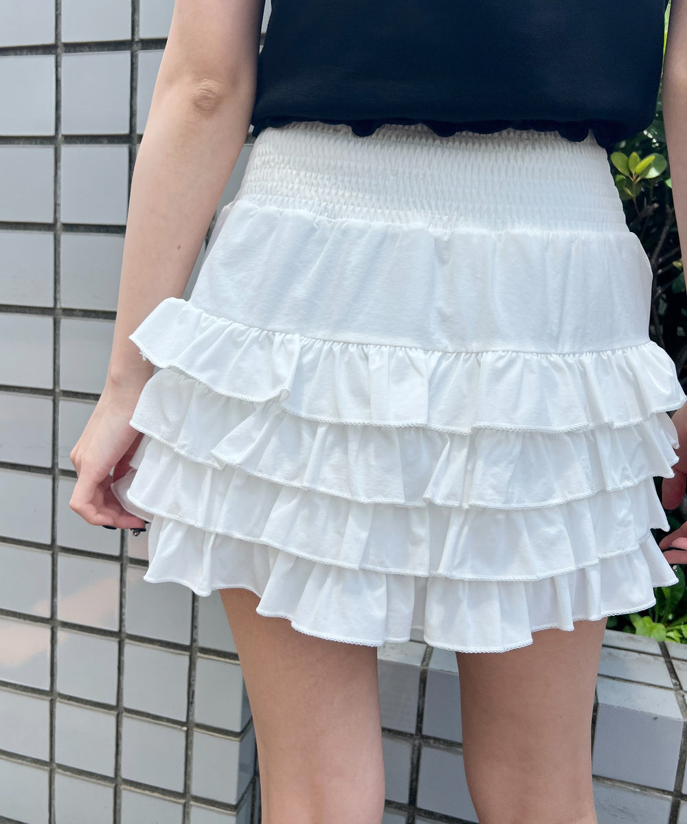 ミニティアードフリルスカート