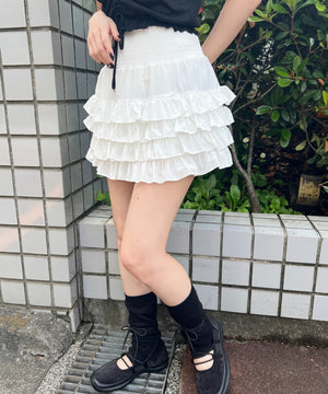 ミニティアードフリルスカート