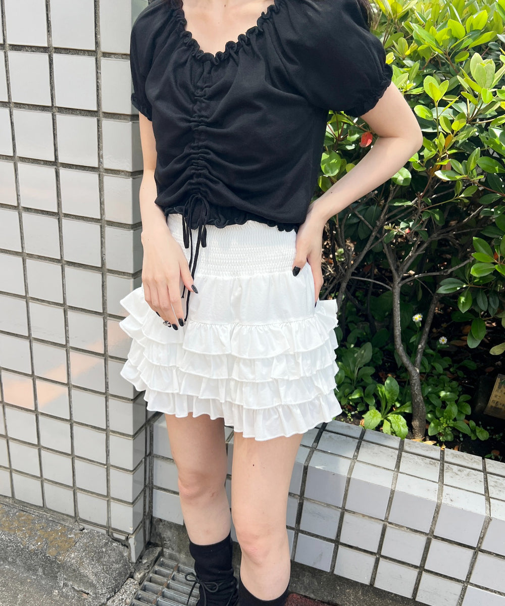 ミニティアードフリルスカート