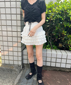 ミニティアードフリルスカート