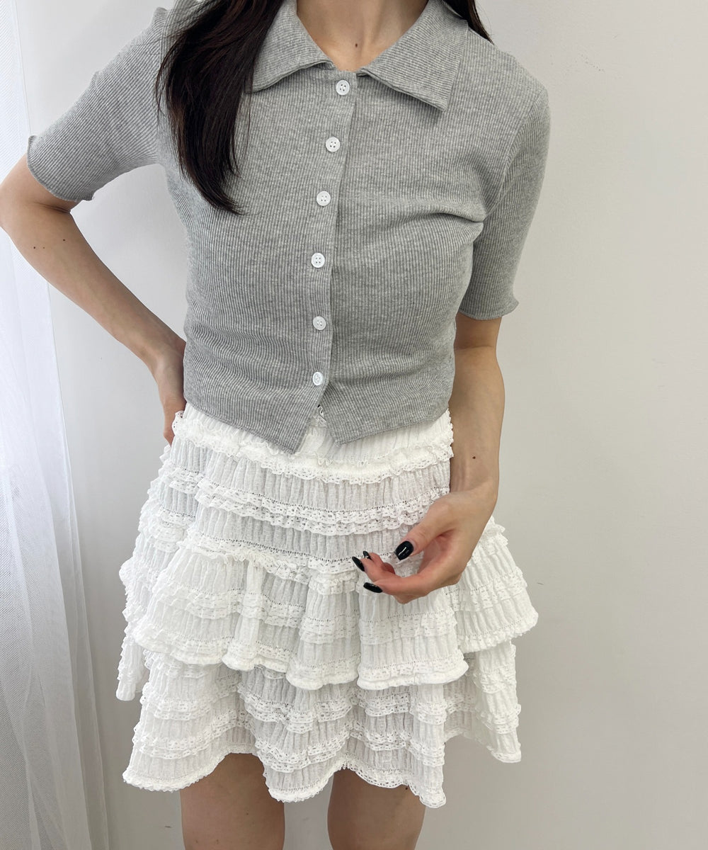 半袖ピチカーディガン