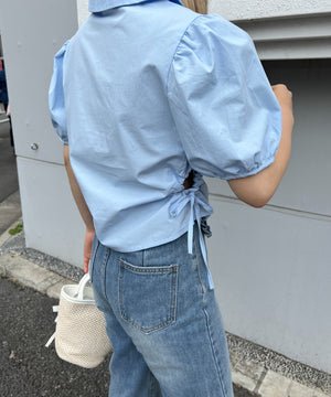 サイドドロストブラウス