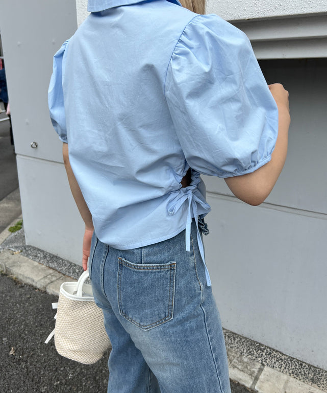 サイドドロストブラウス