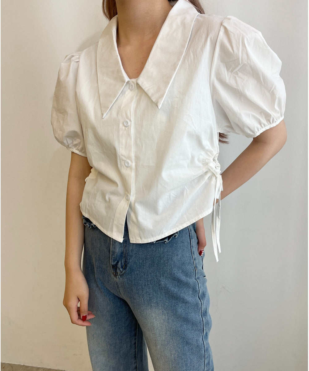 サイドドロストブラウス