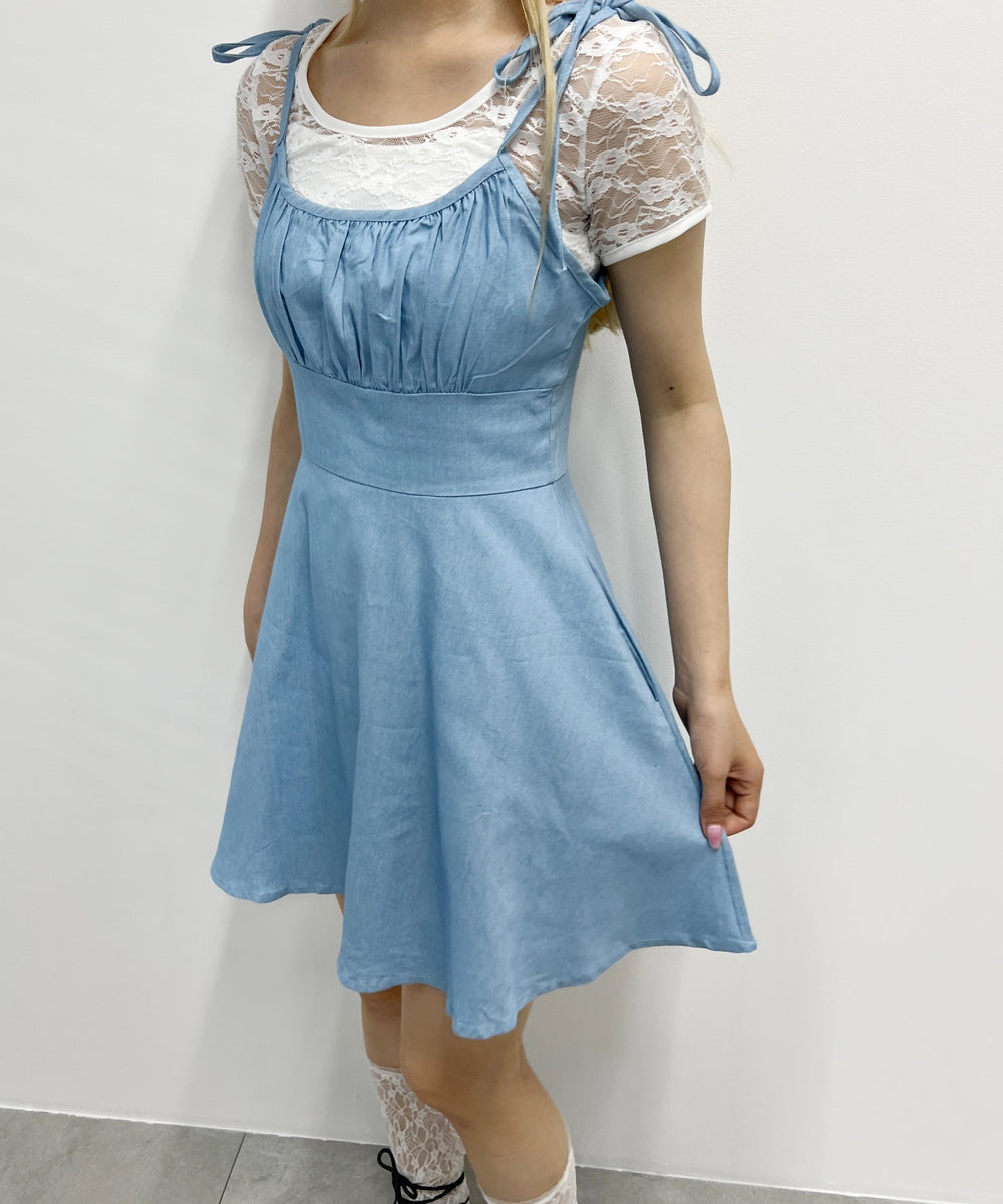 デニムフレアワンピース