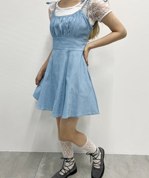 デニムフレアワンピース