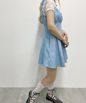 デニムフレアワンピース