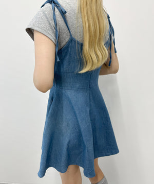 デニムフレアワンピース
