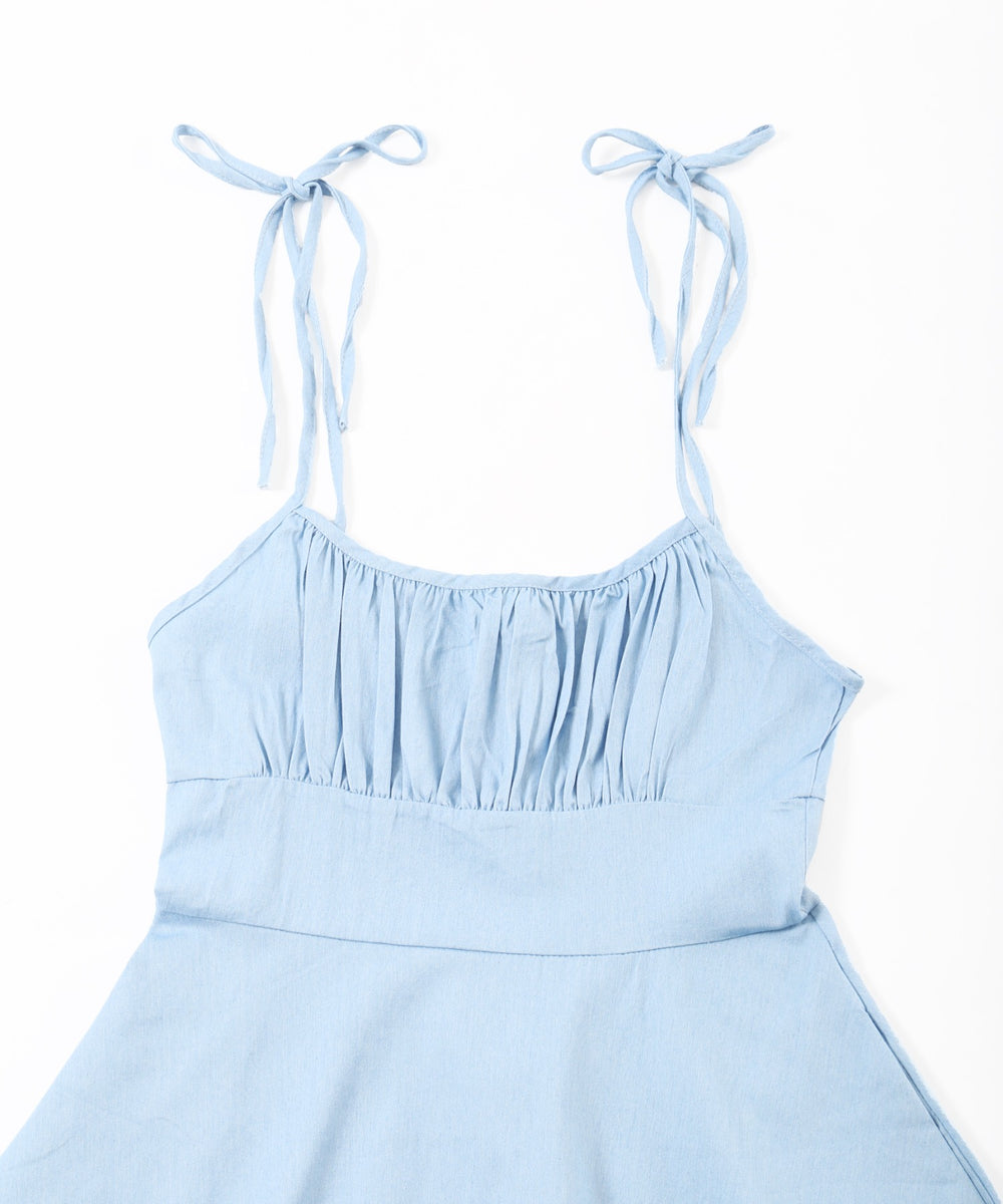 デニムフレアワンピース