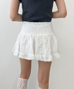 レースパイピングミニスカート