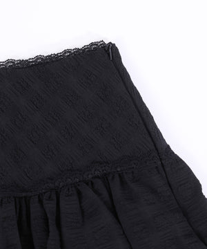 レースパイピングミニスカート