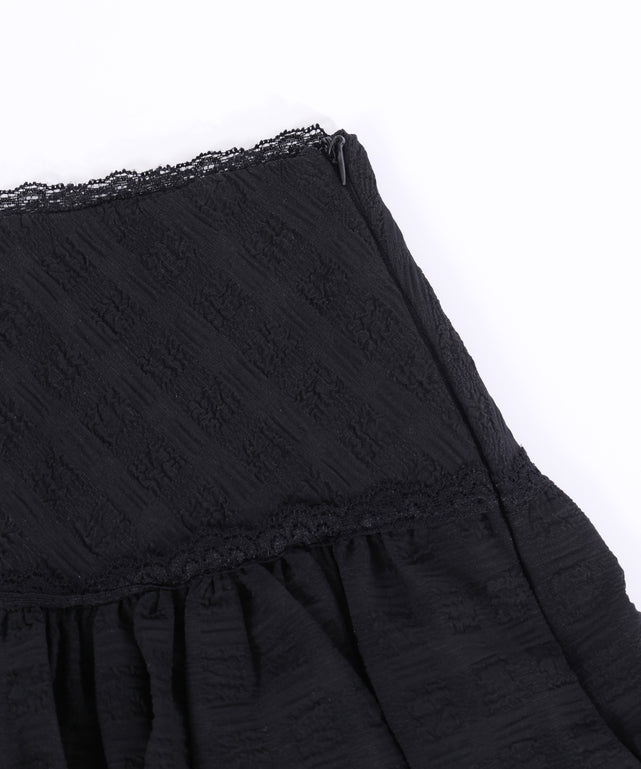 レースパイピングミニスカート