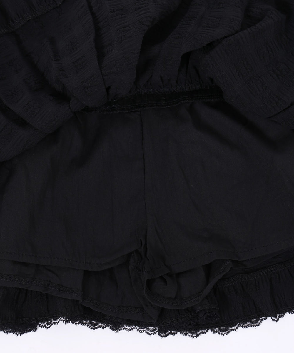 レースパイピングミニスカート