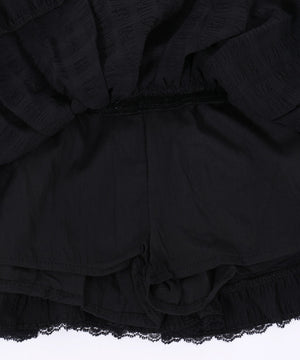 レースパイピングミニスカート